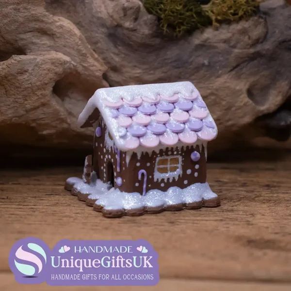 Miniature Clay Gingerbread House Ornament - Image 4