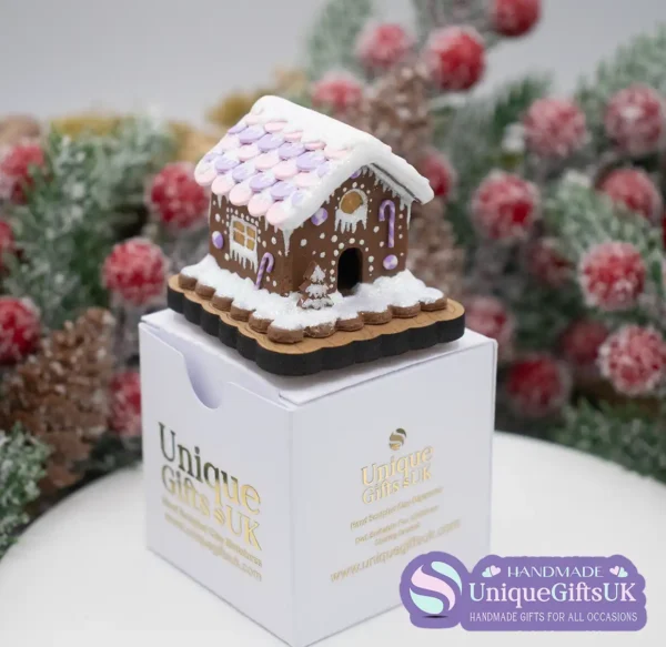 Miniature Clay Gingerbread House Ornament - Image 3