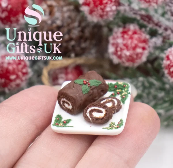 Miniature Sculpted Yule Log