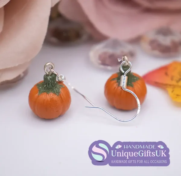 Pumpkin Hand Sculpted Earrings - Image 2