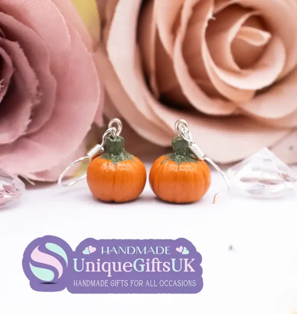 Pumpkin Hand Sculpted Earrings - Image 3